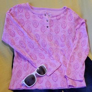 Girls Disney Pink Princess Sweater Sz 7/8